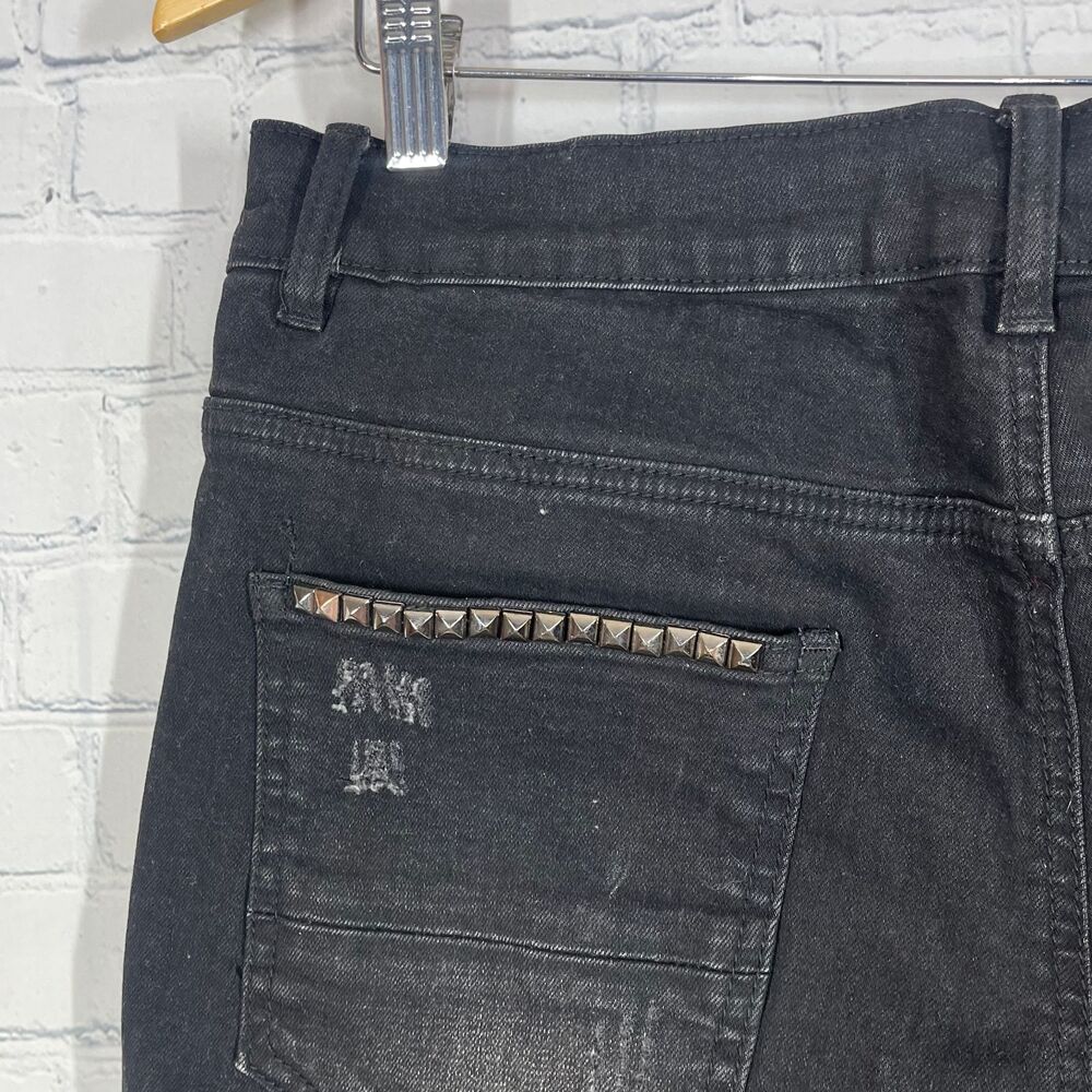 Amiri *Pristine* Patchwork Goth Rock Slim Jeans - image 6